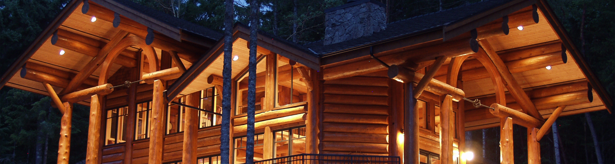 Custom designed luxury log home by Log and Timber Works Saskatchewan