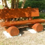 Cedar log bench by Log and Timber Works Saskatchewan