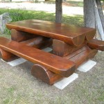 Log picnic table by Log and Timber Works Saskatchewan