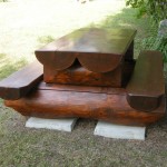 Cedar log picnic table by Log and Timber Works Saskatchewan