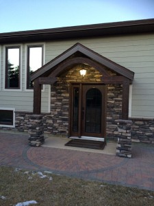 Aged Weathered Timbers Timber Frame Entrance by Log & Timber Works, British Columbia